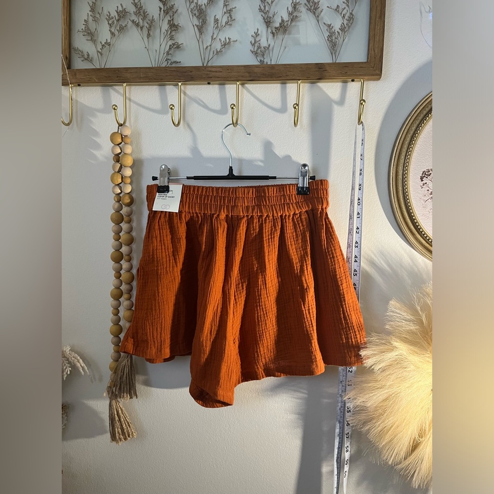 NWT Calia By Carrie Underwood cover up shorts women burnt orange small